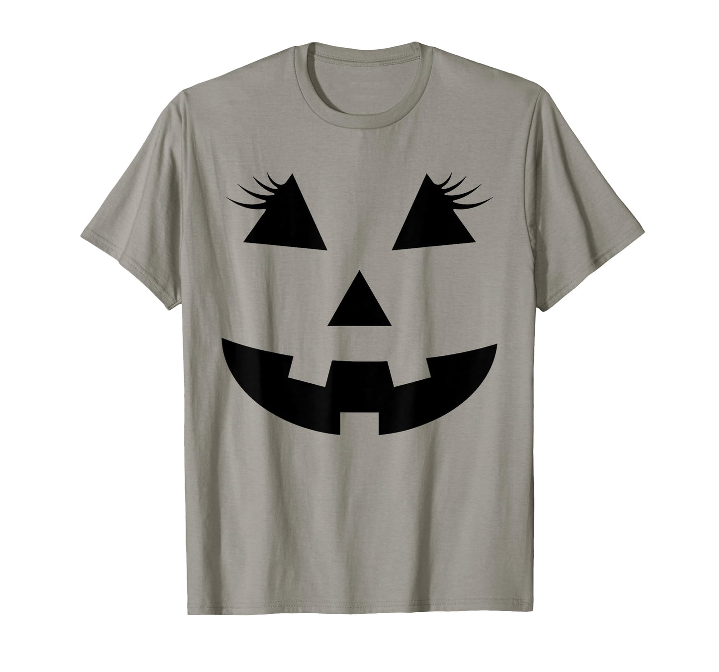 Jack O Lantern Face Pumpkin Eyelashes Hallowen Costume Funny T-Shirt
