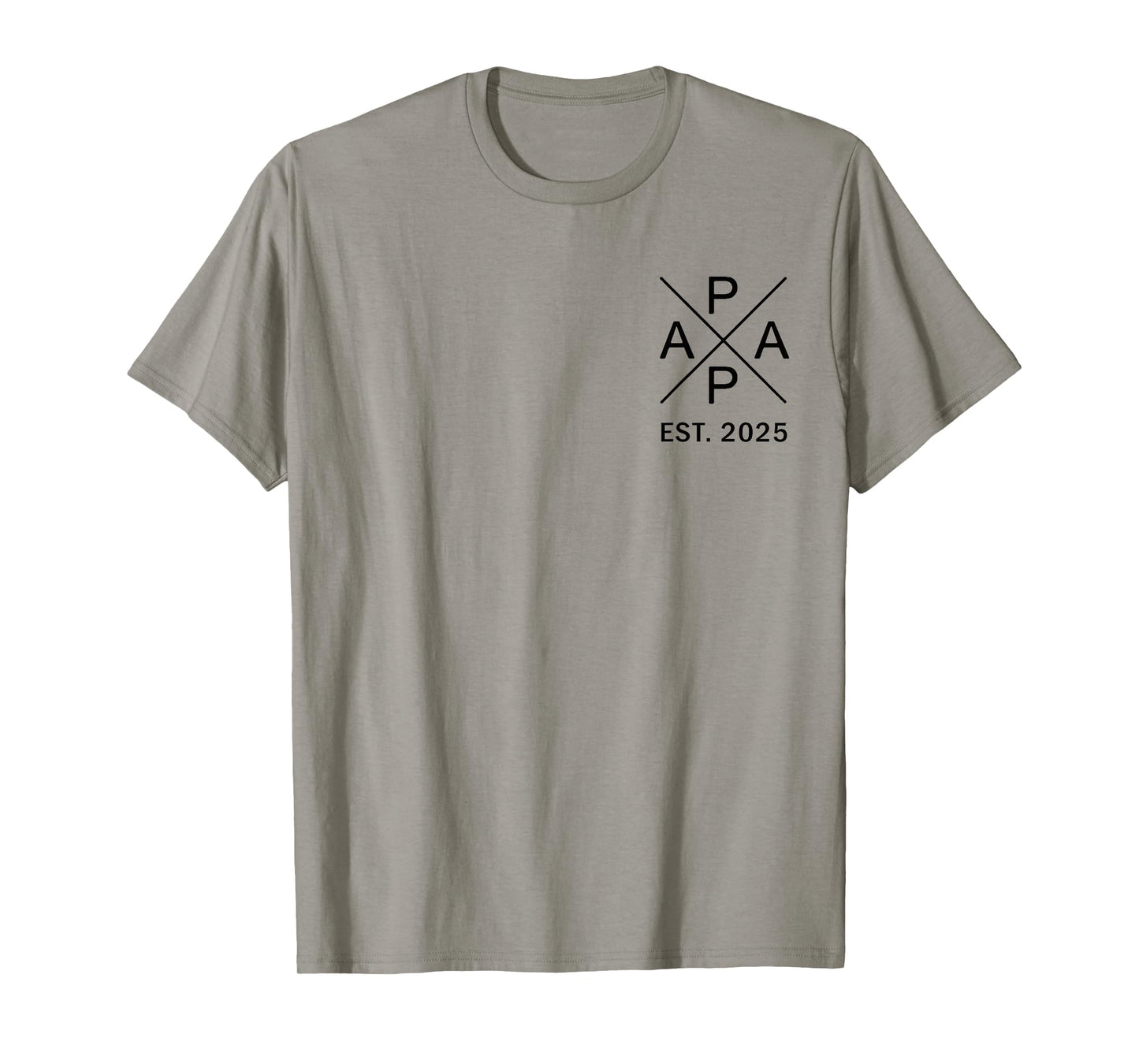 Papa Est 2025 Grandpa To Be Fathers Day New Papa Grandfather T-Shirt