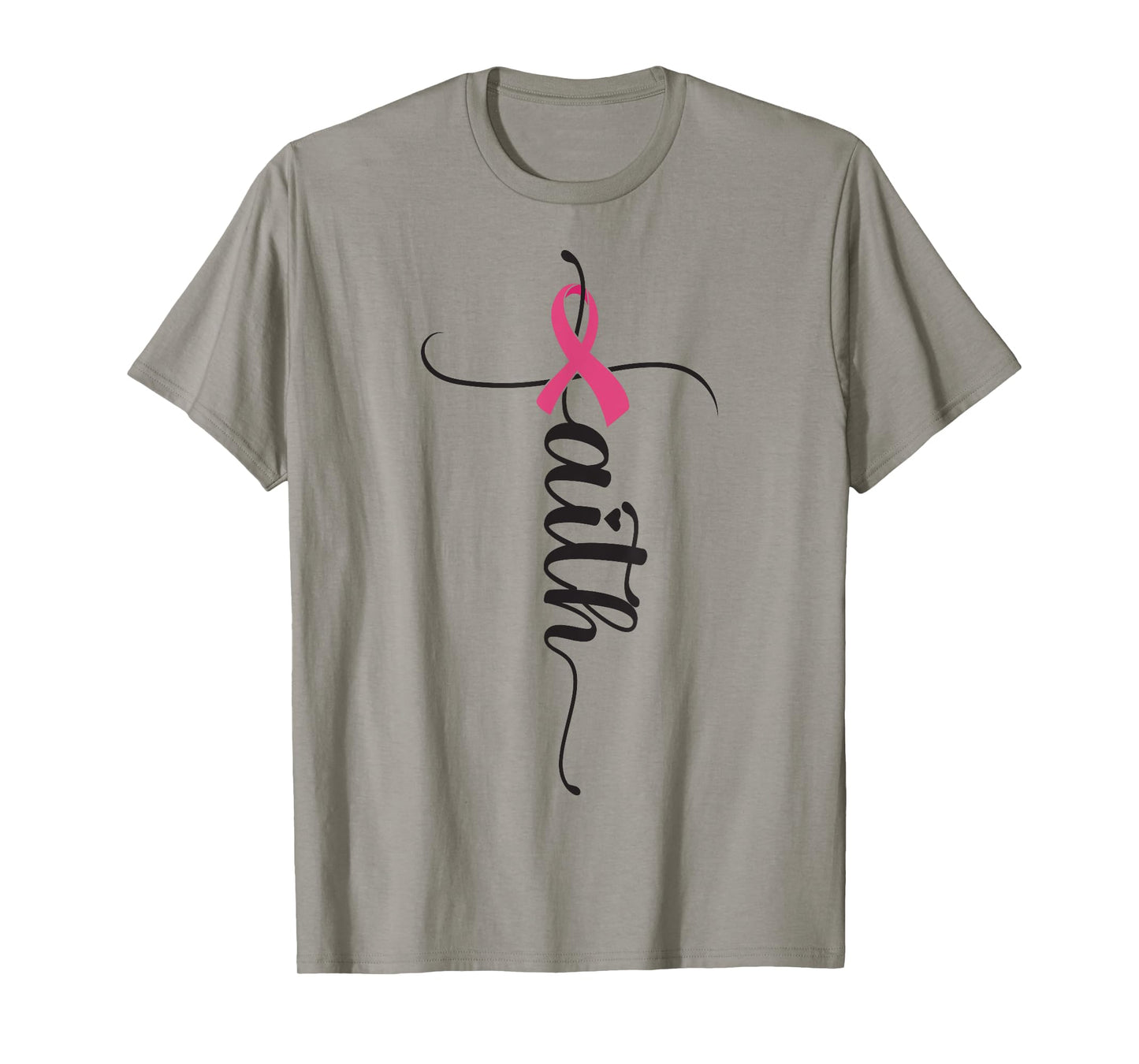 Breast Cancer Faith Breast Cancer Awareness Pink Ribbon T-Shirt