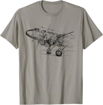 Vintage DC-3 Airplane For Men Husband Dad Grandfather T-Shirt