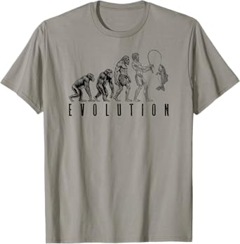 Funny Fishing Evolution Fisherman Dad Father's Day Fish T-Shirt