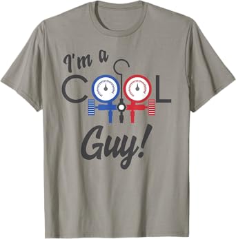 Cool Guy Air Conditioner Repair A/C Tech Heating Cooling Men T-Shirt