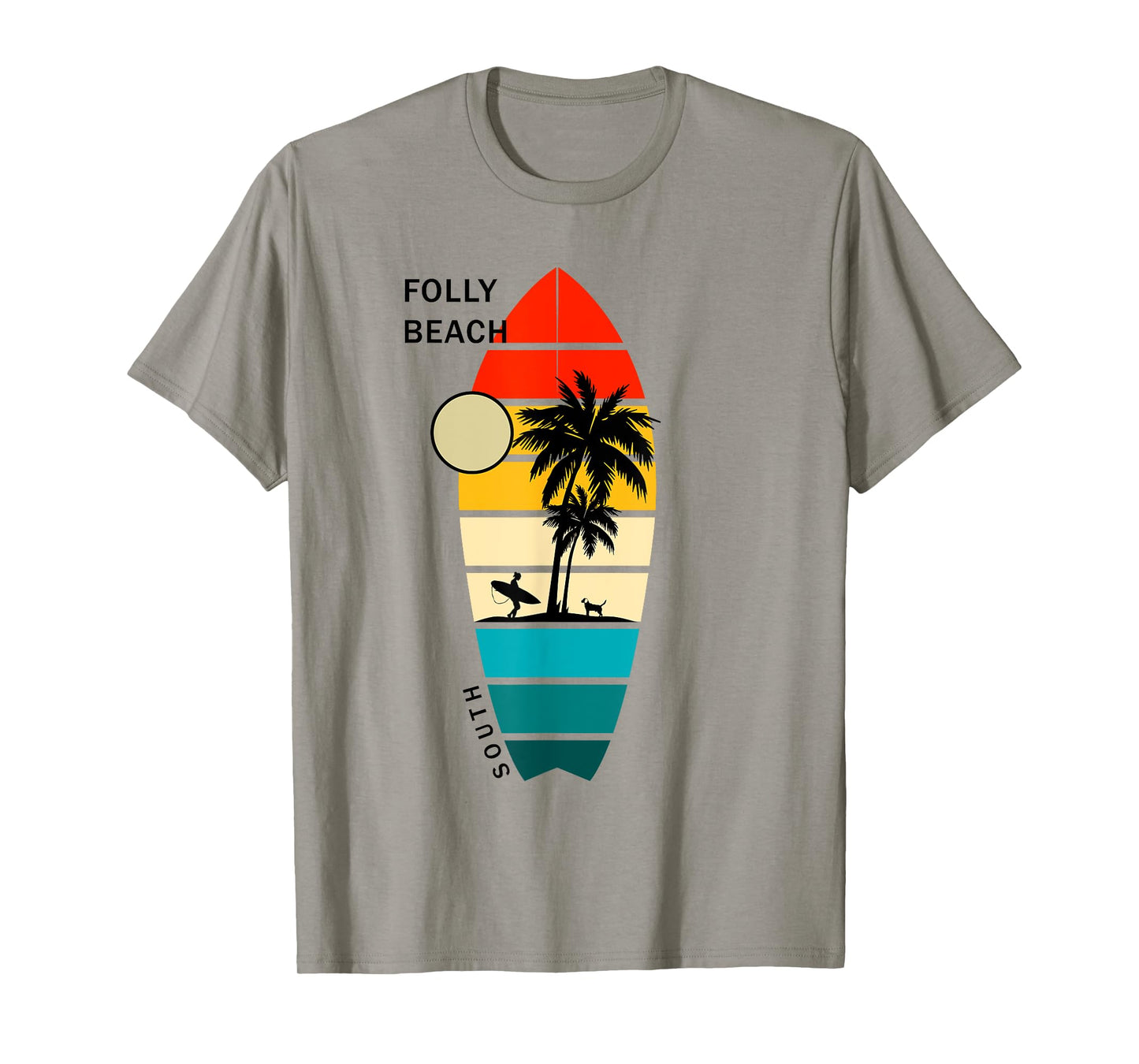 Retro Folly Beach South Carolina Surfboarders Surfers Men Women Kids T-Shirt