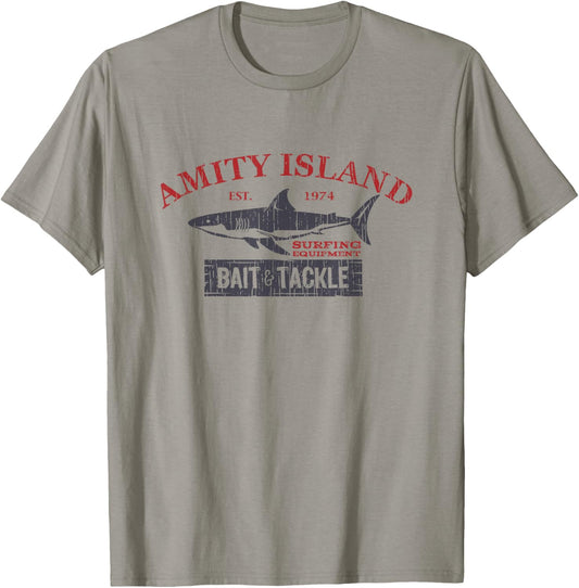 Amity Island Bait and Tackle Retro Fishing T-Shirt
