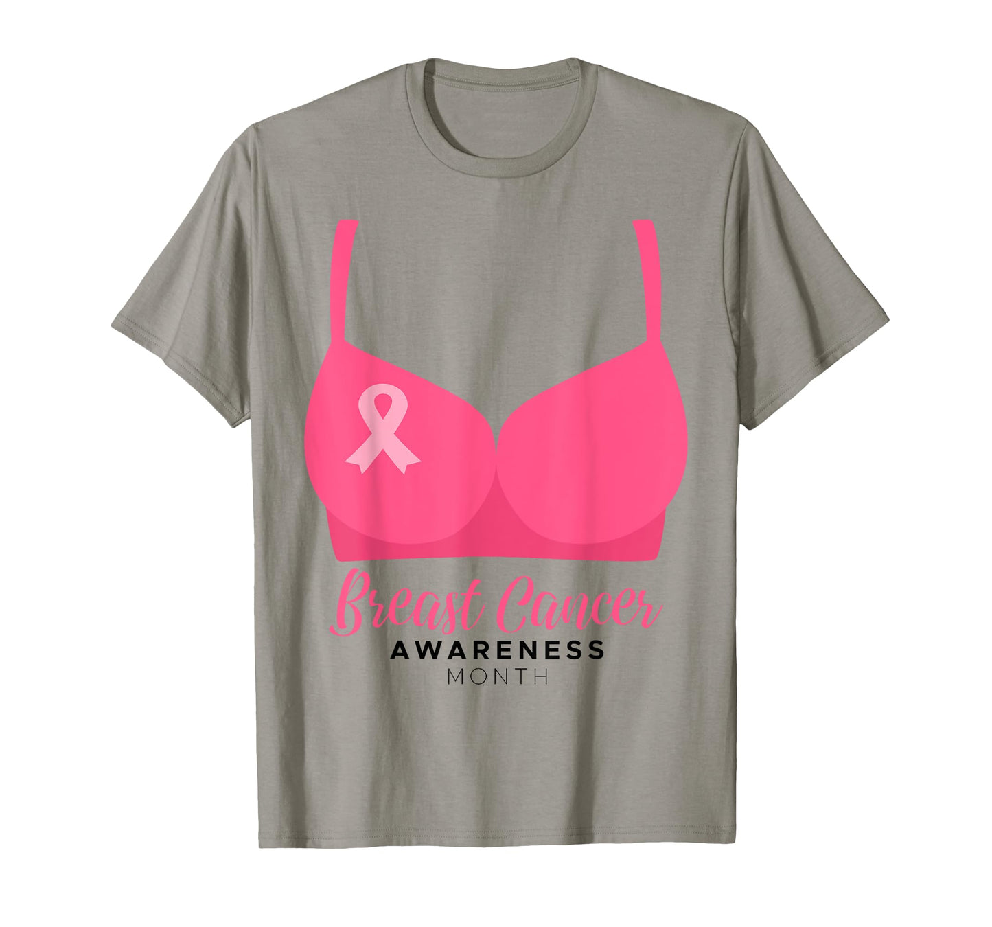 BRA Breast Cancer Awareness Month Wear Pink Ribbon October T-Shirt