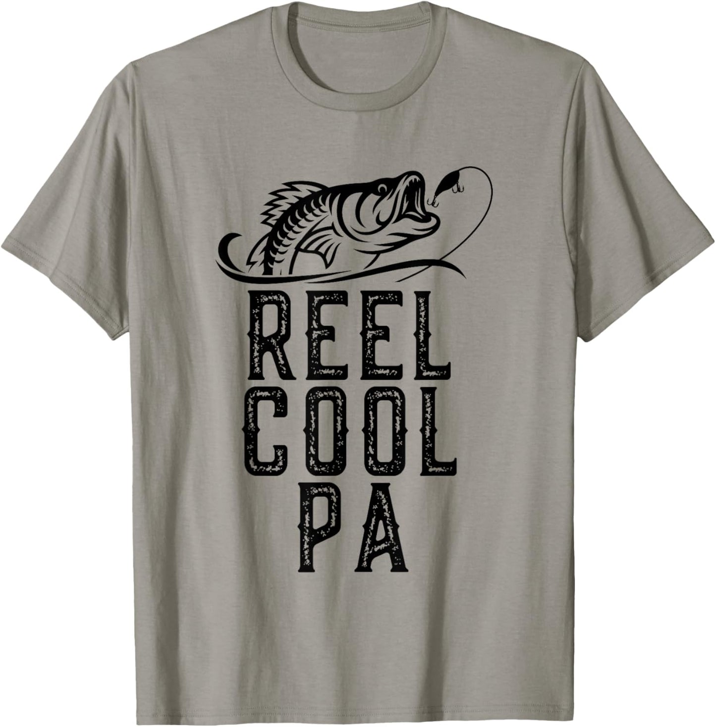 Reel Cool Pa Fishing Fisherman Funny Grandpa Retro T-Shirt