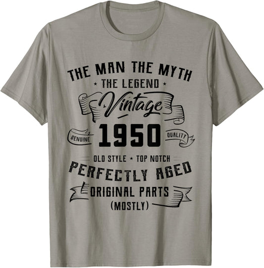 Man Myth Legend 1950 75th Birthday Gift For 75 Years Old T-Shirt