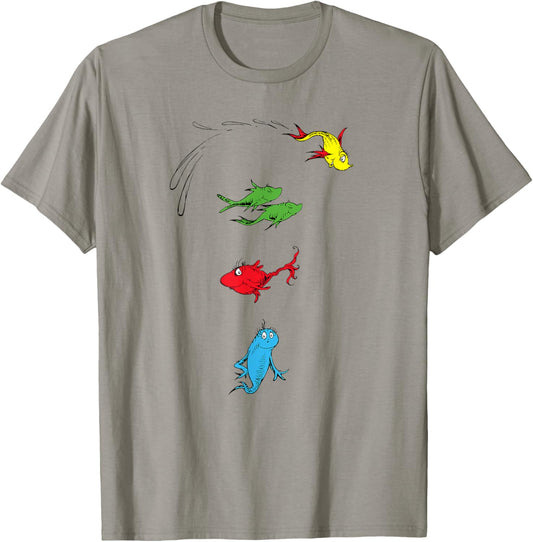 Dr. Seuss One Fish Two Fish Red Fish Blue Fish T-Shirt