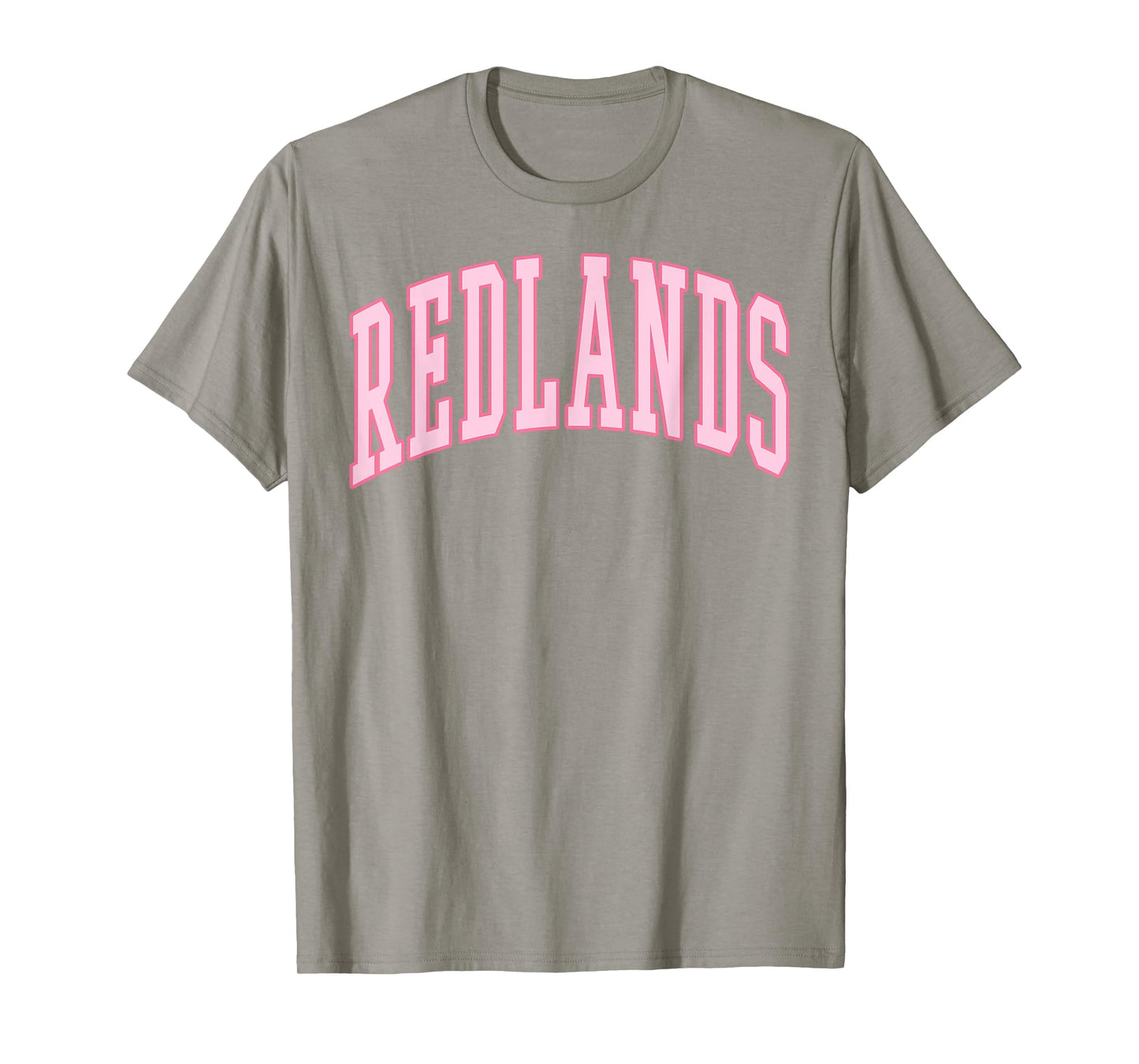 Redlands Vintage Preppy Varsity Pink Sports T-Shirt