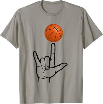 ASL Sign Language Shirt for Basketball Player Deaf Gifts T-Shirt