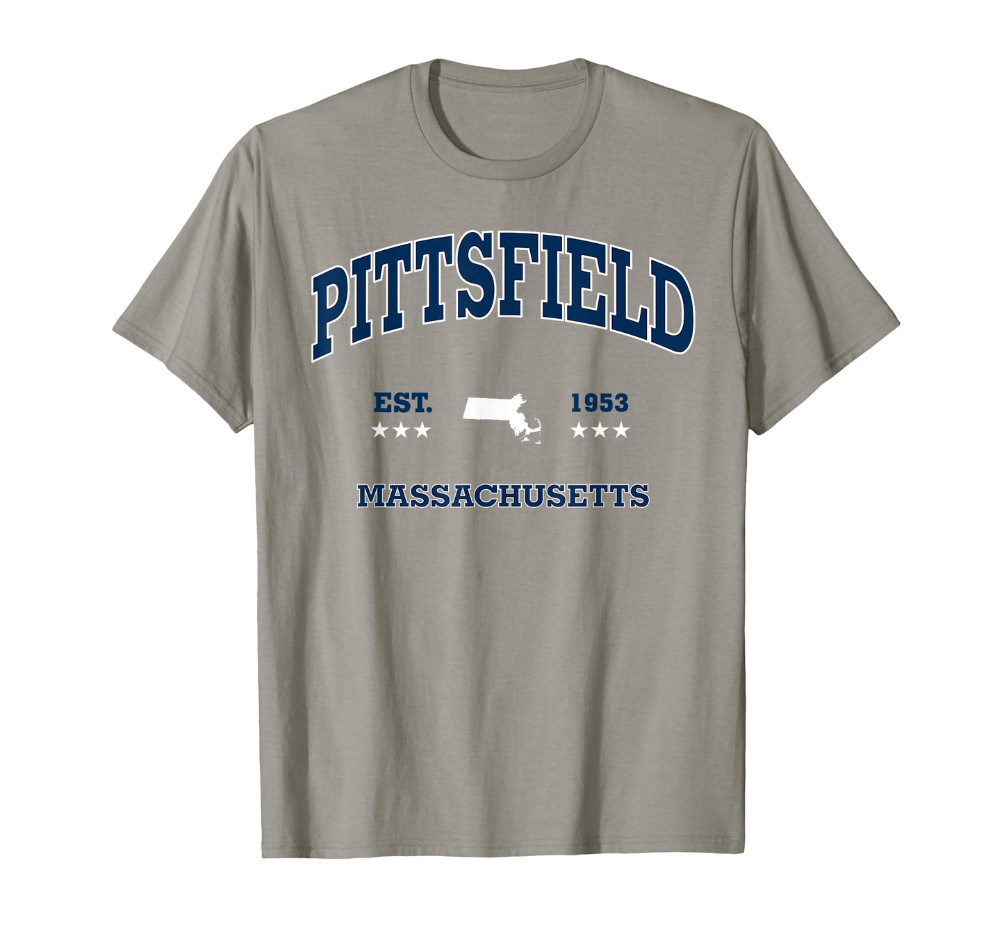 Pittsfield Massachusetts MA Throwback Navy Vintage Athletic T-Shirt