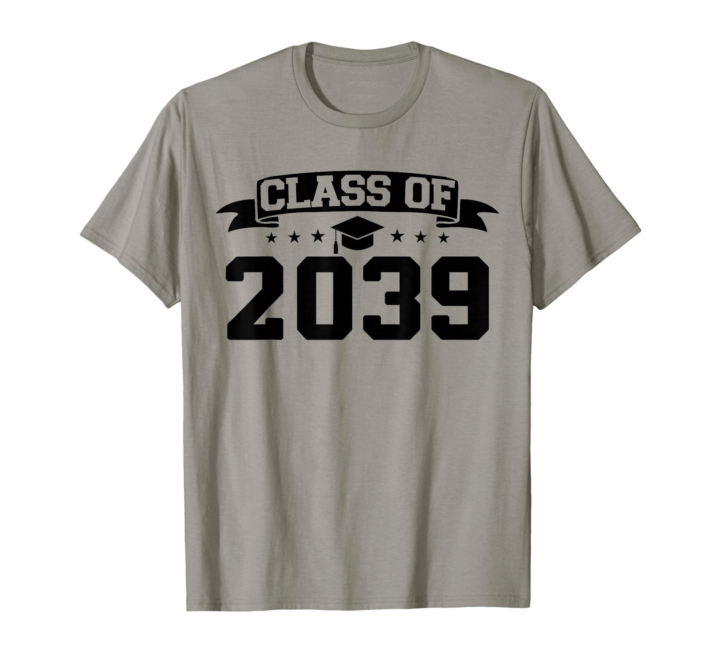 Class of 2039 Grow With Me Graduation Handprint On Back T-Shirt