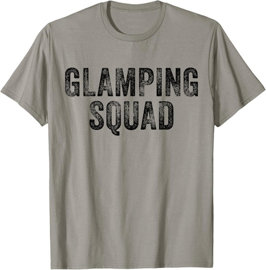 Glamping Squad Funny Matching Family Camping Trip Vintage T-Shirt