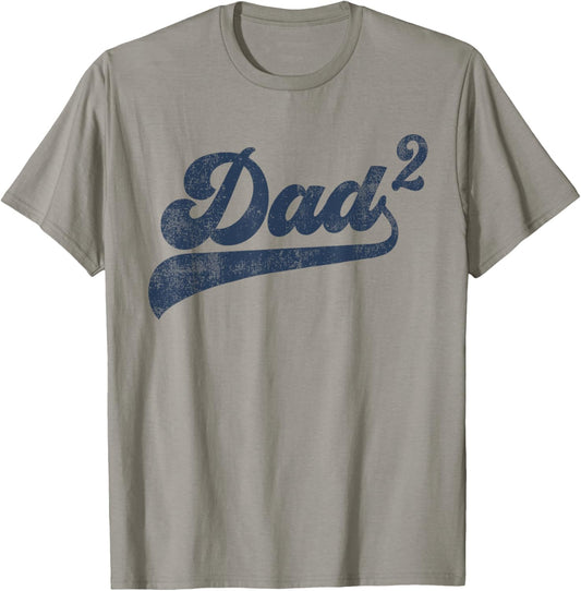 Dad2 Dad Squared Gifts Father Of Two Daddy 2 Second Time Dad T-Shirt