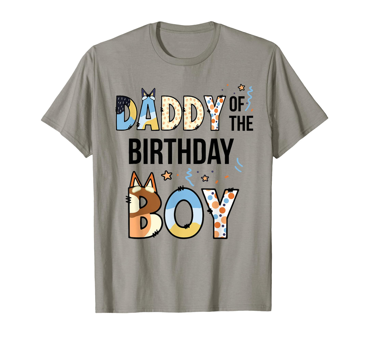 Daddy Of The Birthday Boy Party Blue Dog Lover Matching T-Shirt