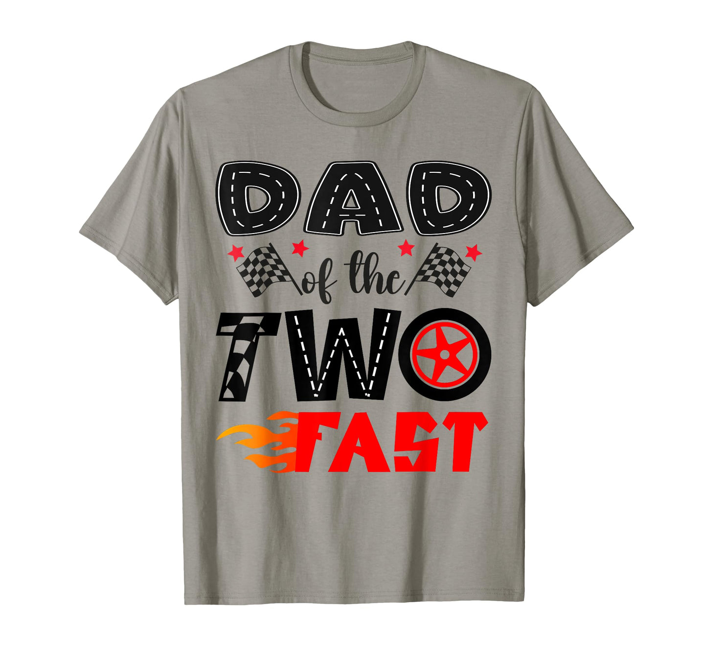 Dad of The Two Fast 2Nd Birthday Boy Racing Car T-Shirt