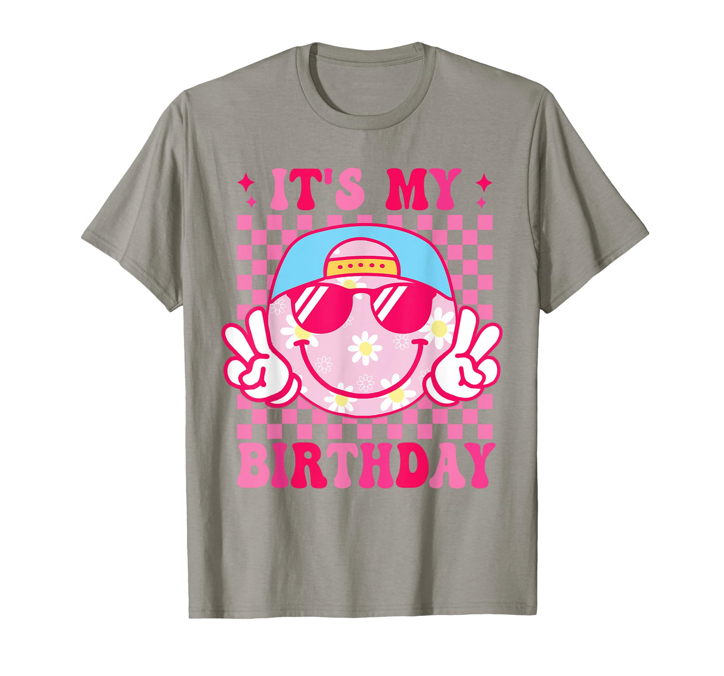 Groovy It's My Birthday Women Teens Girls Kids Bday Party T-Shirt