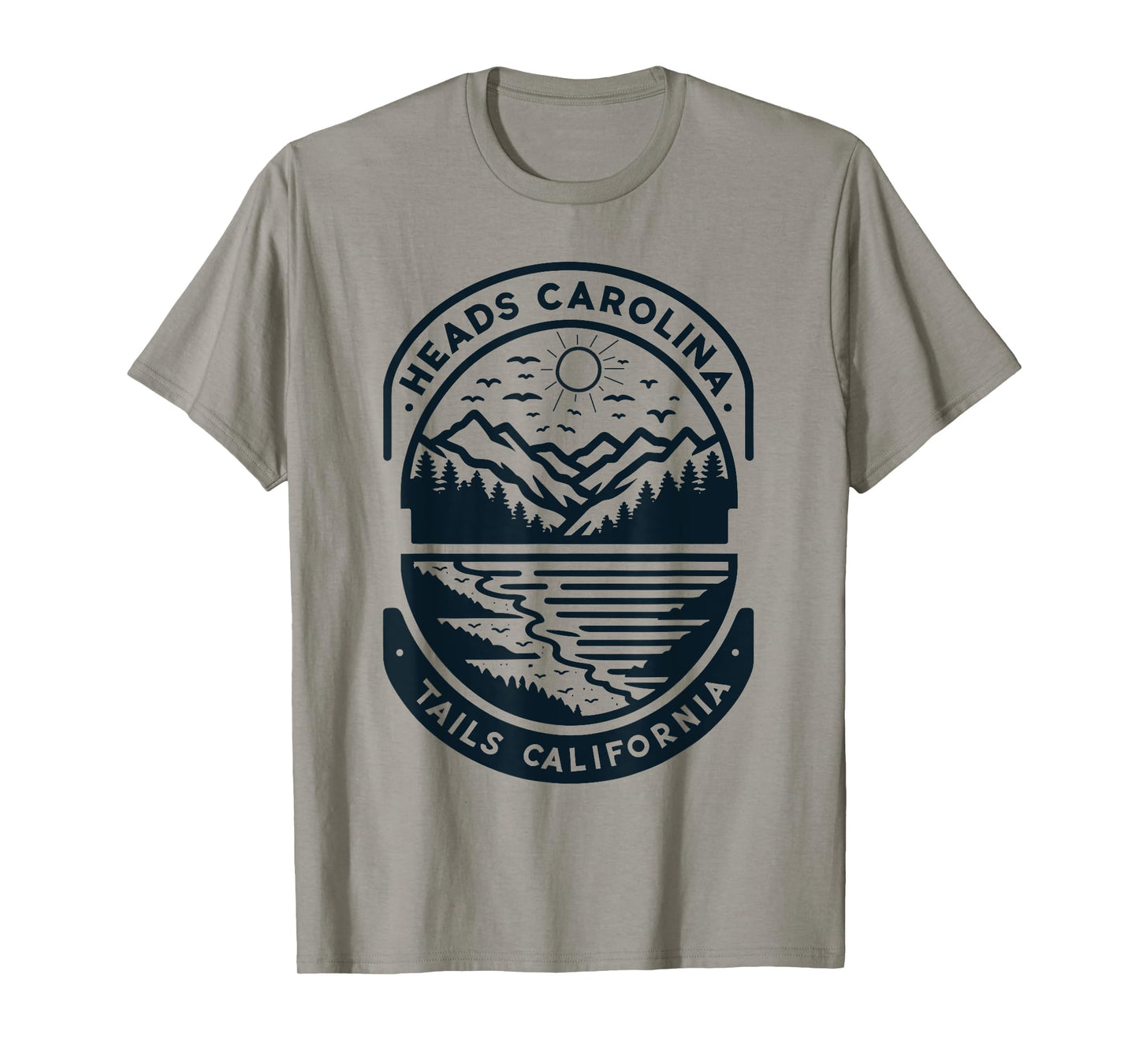 Heads Carolina Tail California Retro Vintage T-Shirt