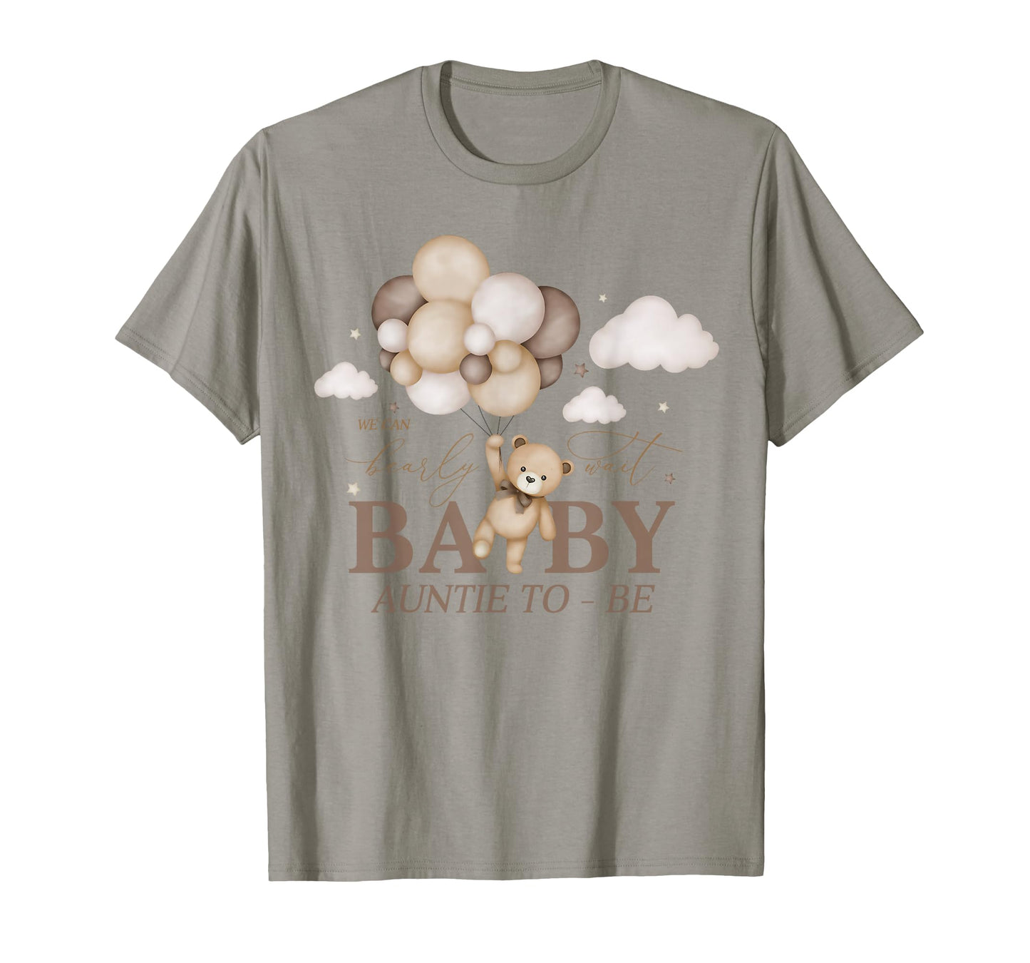 Auntie We Can Bearly Wait Baby Shower Bear Family Matching T-Shirt