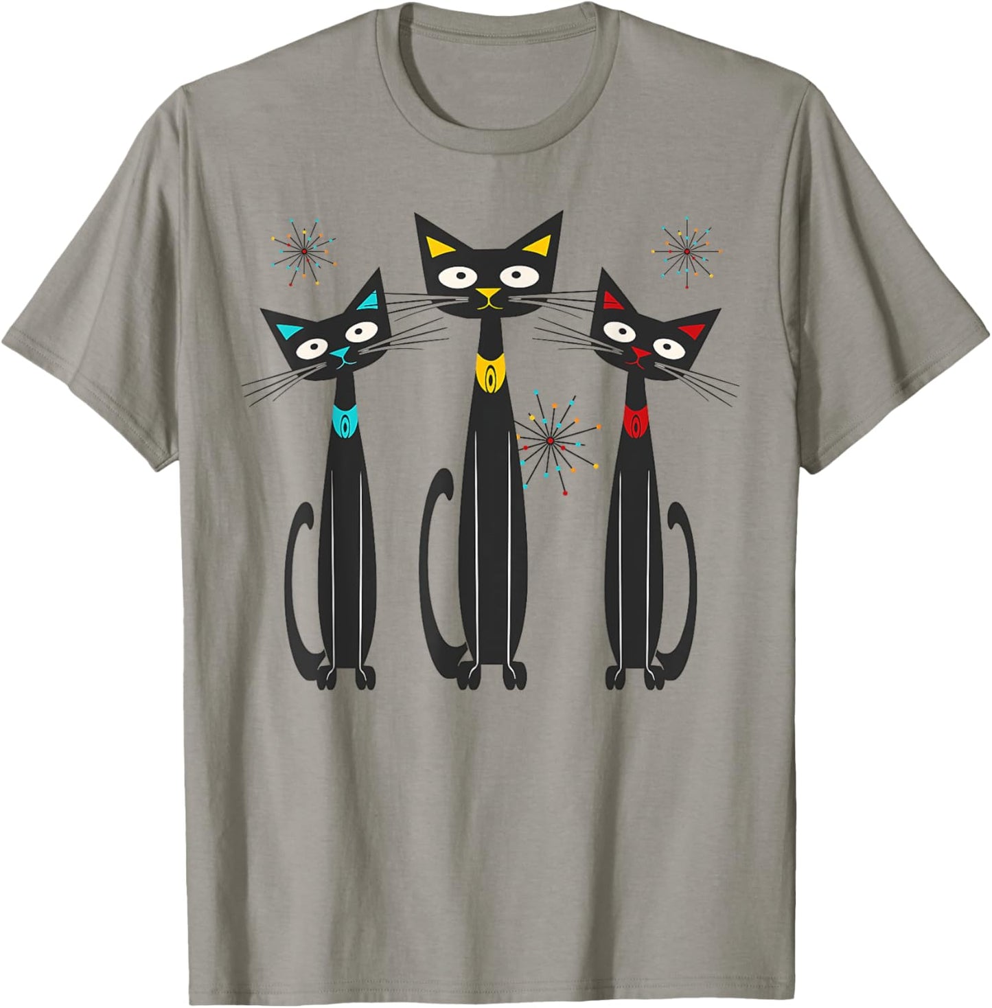 Vintage Retro Mid-Century Modern Look Cats 50s 60s Style T-Shirt