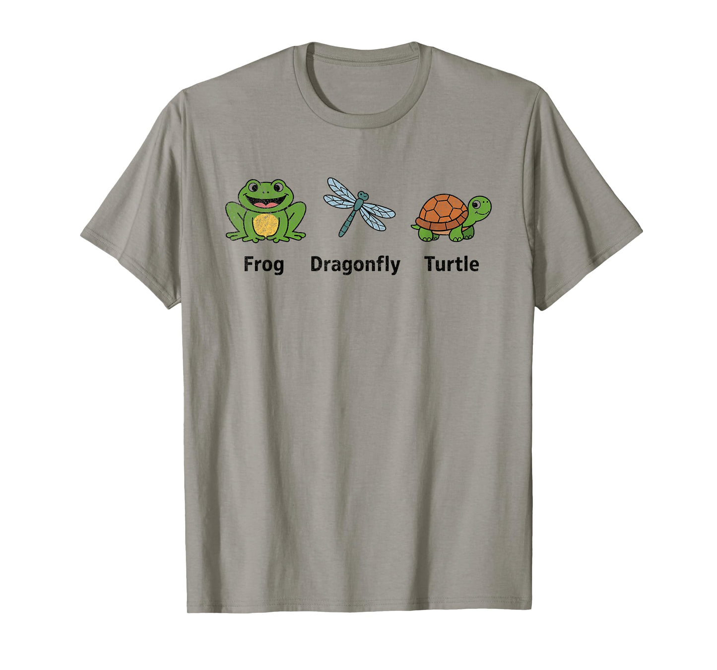 Frog Dragonfly Turtle Funny T-Shirt