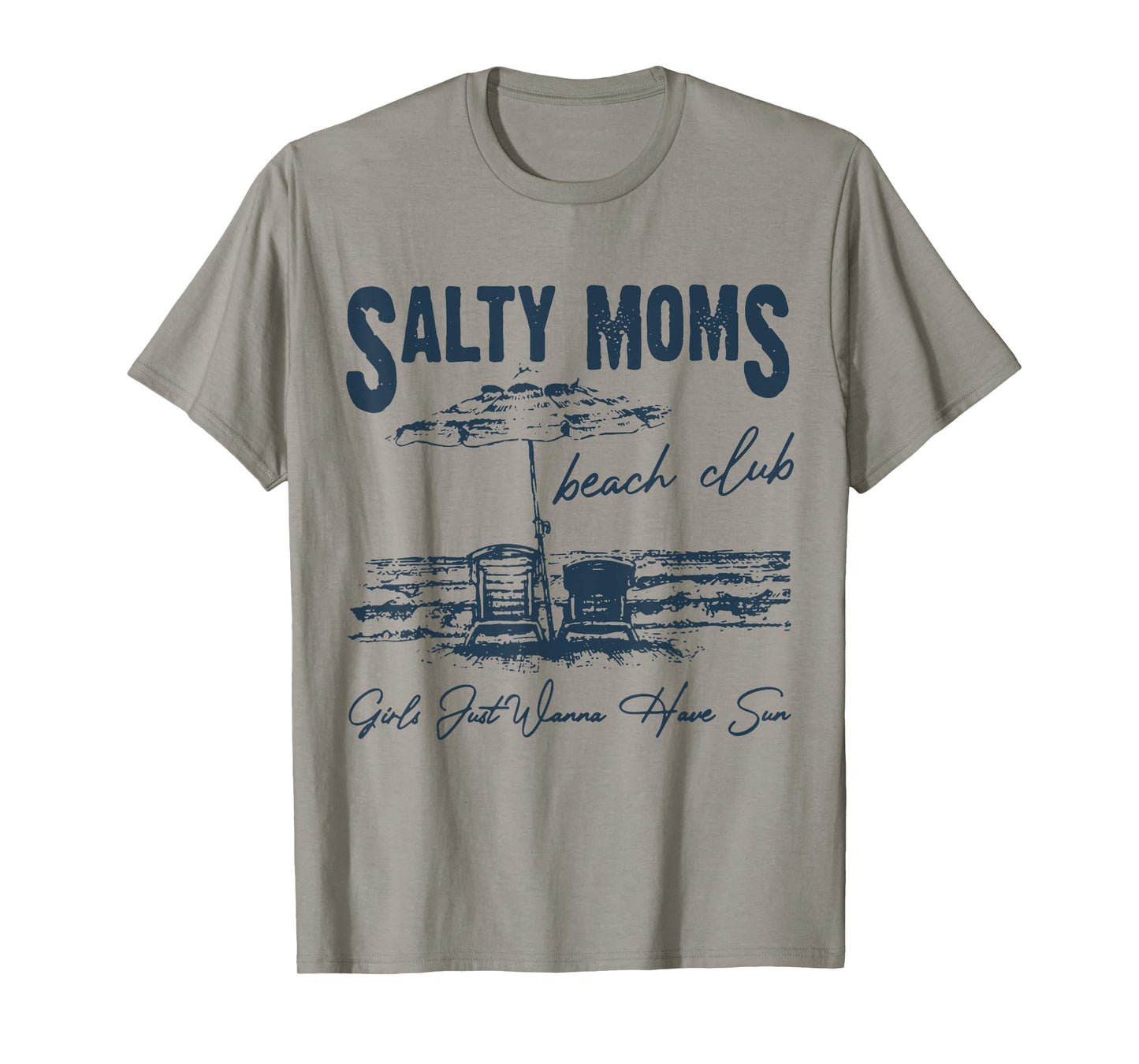 Retro Salty Moms Beach Club T-Shirt