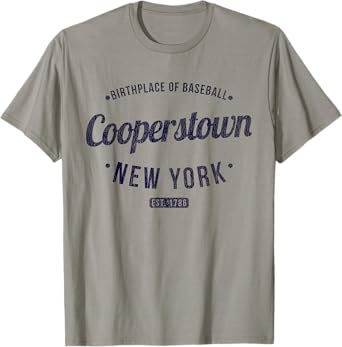 New York Vintage Minimalist Retro Souvenir NY Cooperstown T-Shirt