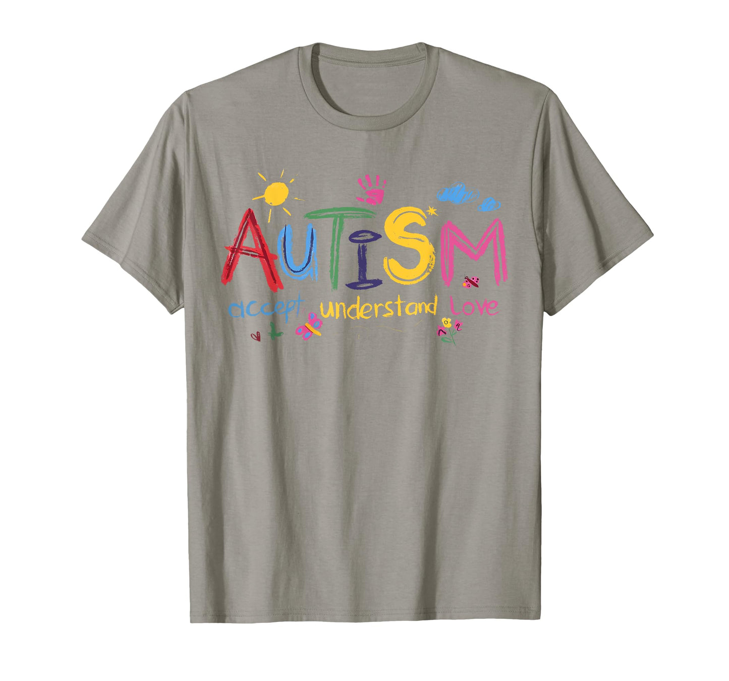 Autism Accept Understand Love Brushstroke For Men Women T-Shirt