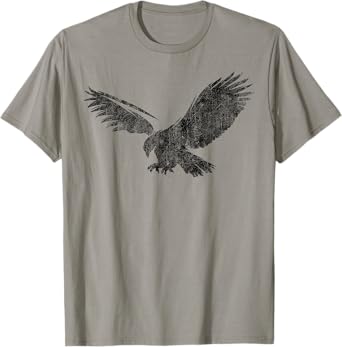 Beautiful Eagle American bird silhouette flying vintage cool T-Shirt