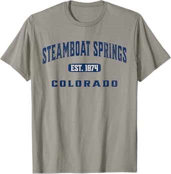 Vintage Athletic Souvenir Visit Steamboat Springs Colorado T-Shirt