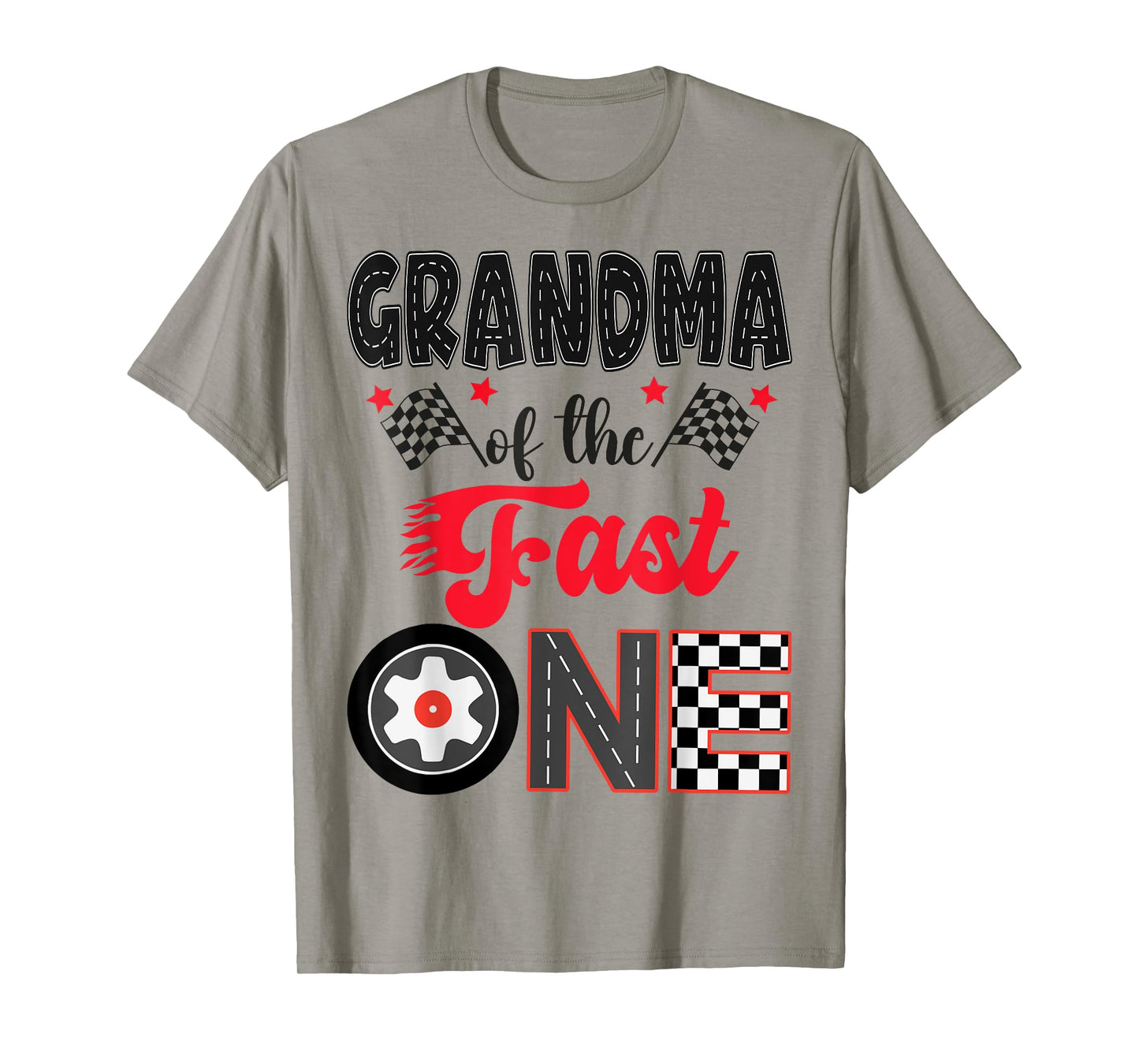 Grandma Of The Fast One Car Racing Dad 1St Birthday Boy T-Shirt