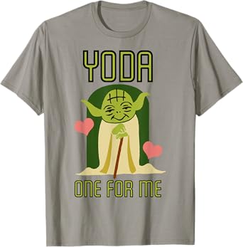 Star Wars Yoda One For Me Cute Valentine's Day Disney+ T-Shirt