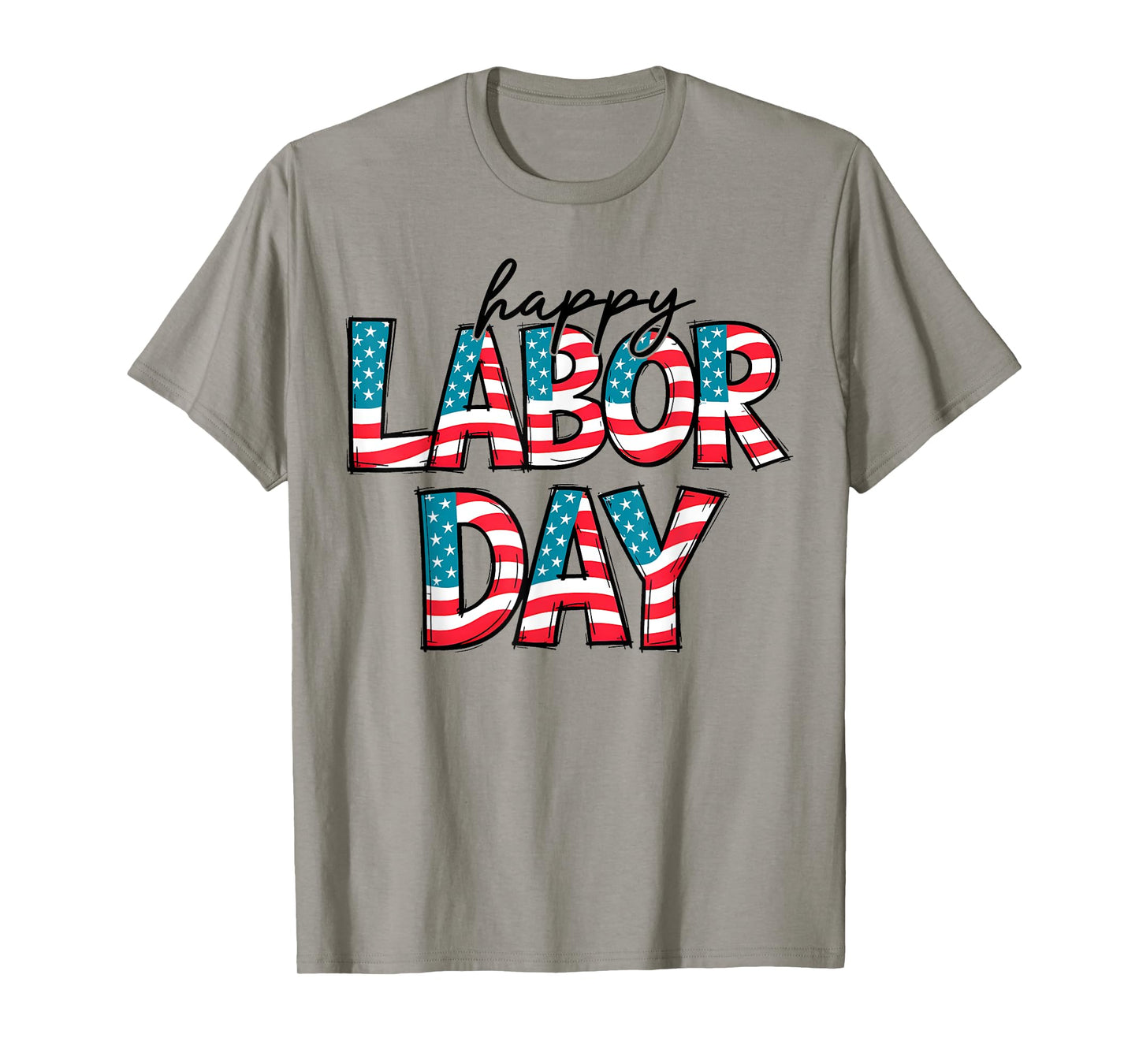 Retro Groovy Happy Labor Day Patriotic Labor Day Men Women T-Shirt