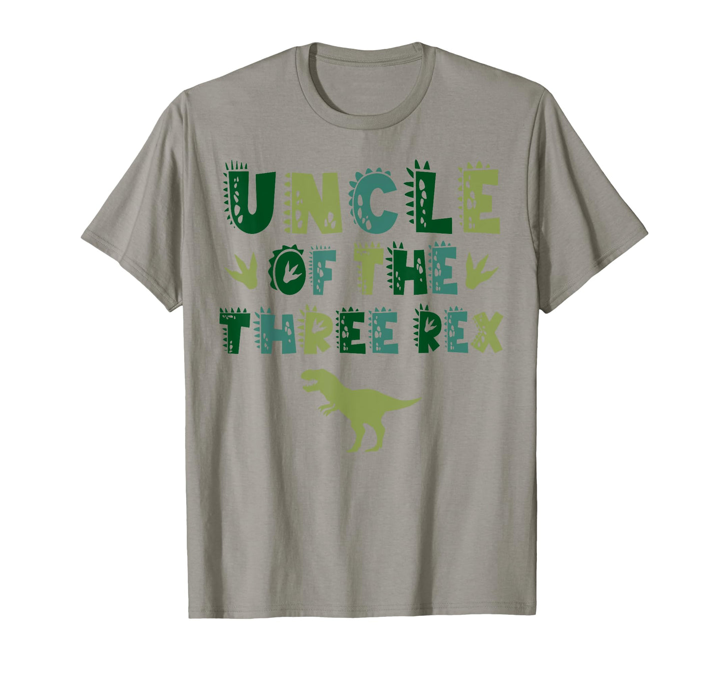 Uncle Of The Three Rex Birthday Shirts Dinosaur Family T-Shirt