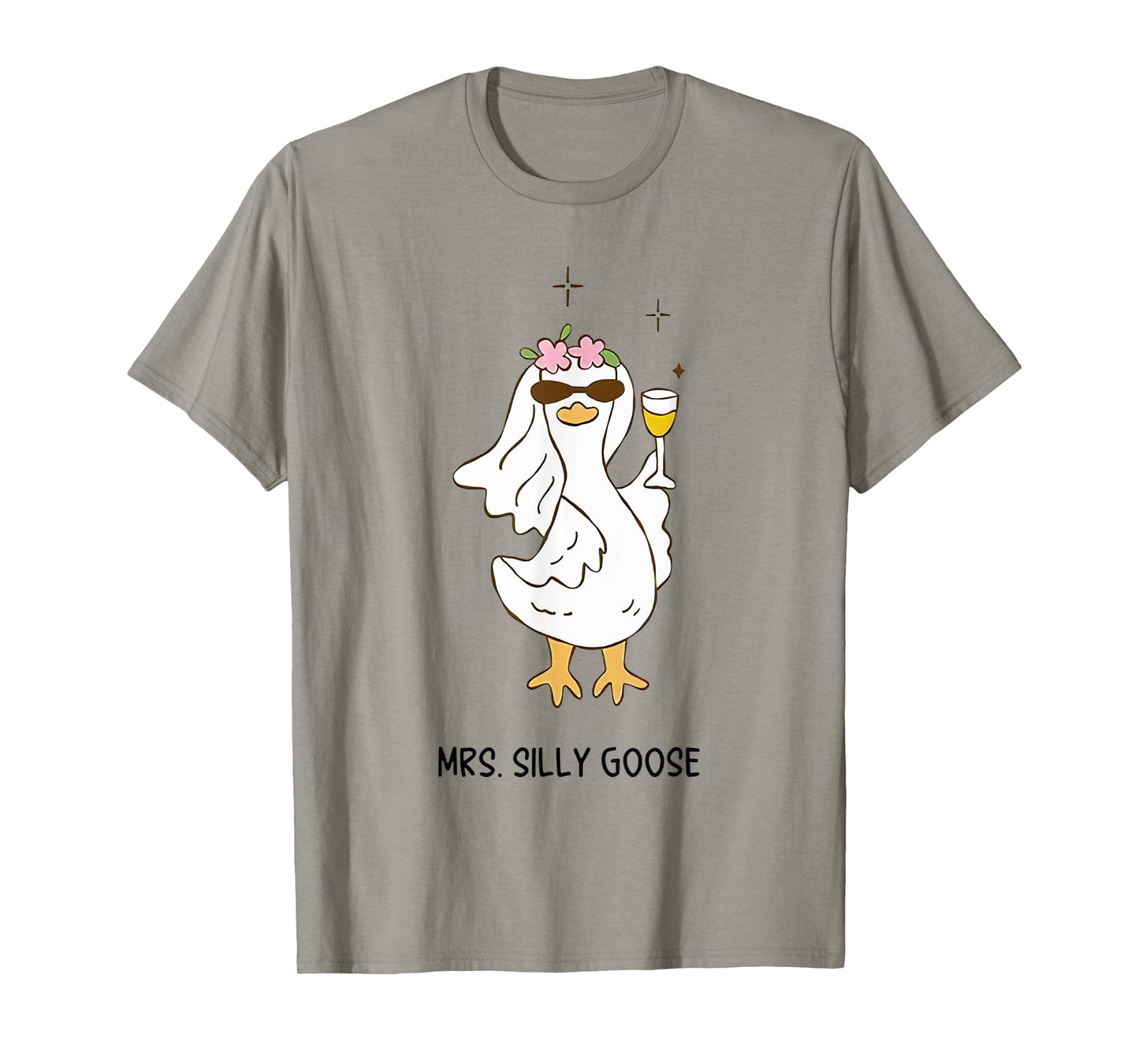 Mrs Silly Goose Bride To Be Wedding Drinking Bride Goose T-Shirt