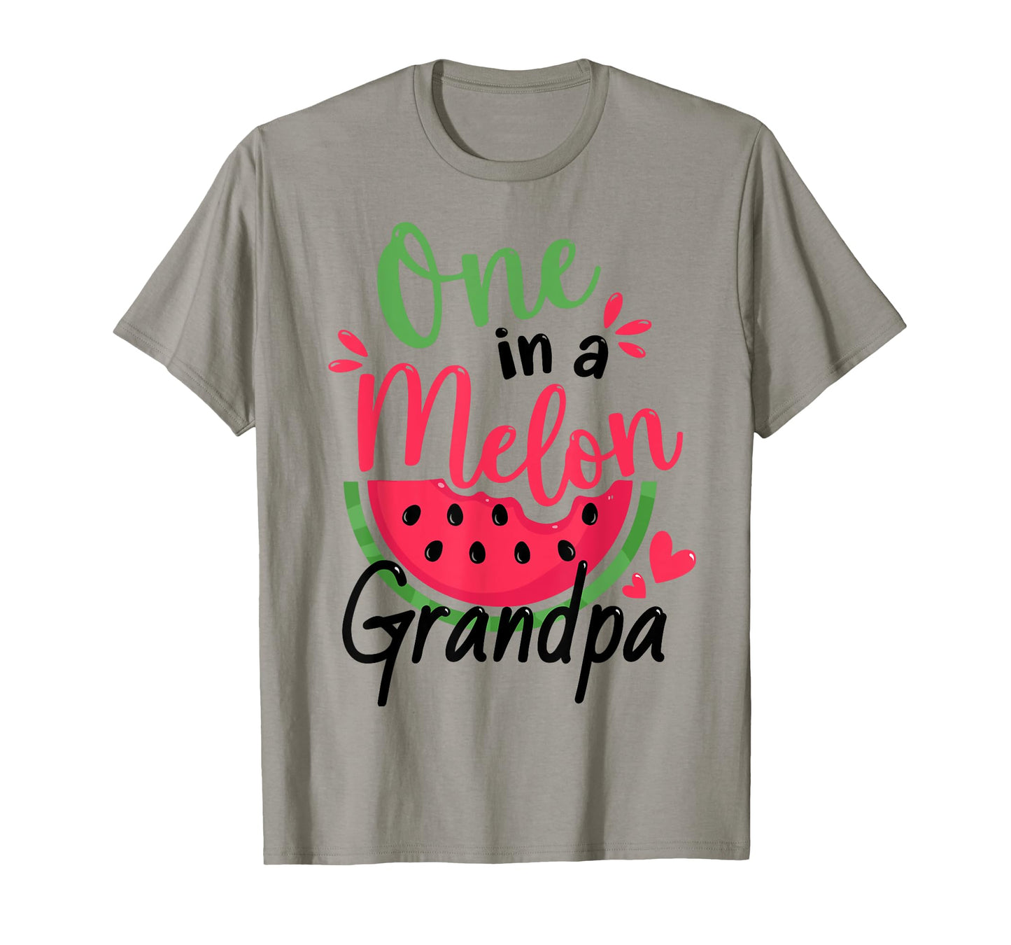 One in a Melon Grandpa 1st Birthday Party Family Matching T-Shirt