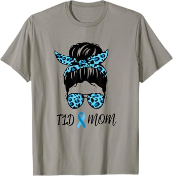 T1D Mom Type 1 Diabetes Awareness Month T-Shirt