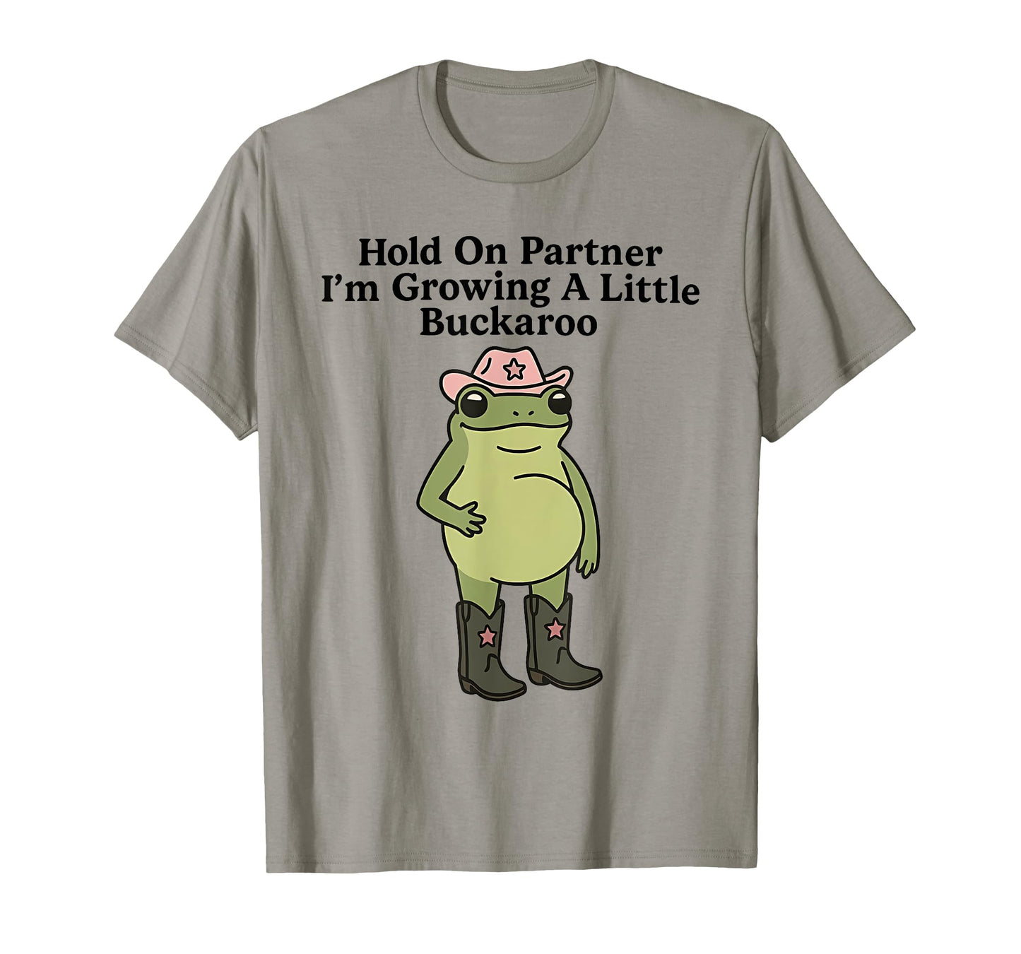 Hold On Partner I'm Overstimulated Cowboy Frog Vintage T-Shirt