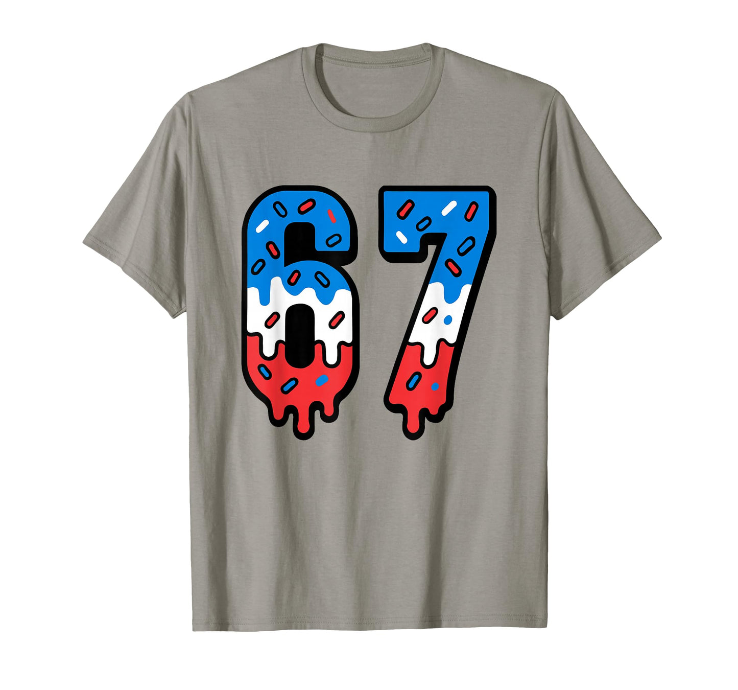 Six Seven Drippy Ice Cream Sports 67 Cool Meme Men Women Kid T-Shirt