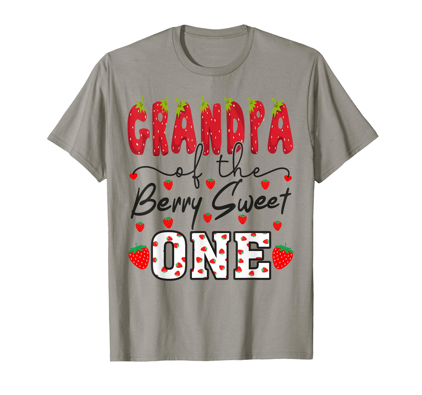 Grandpa Of The Berry Sweet One Strawberry T-Shirt