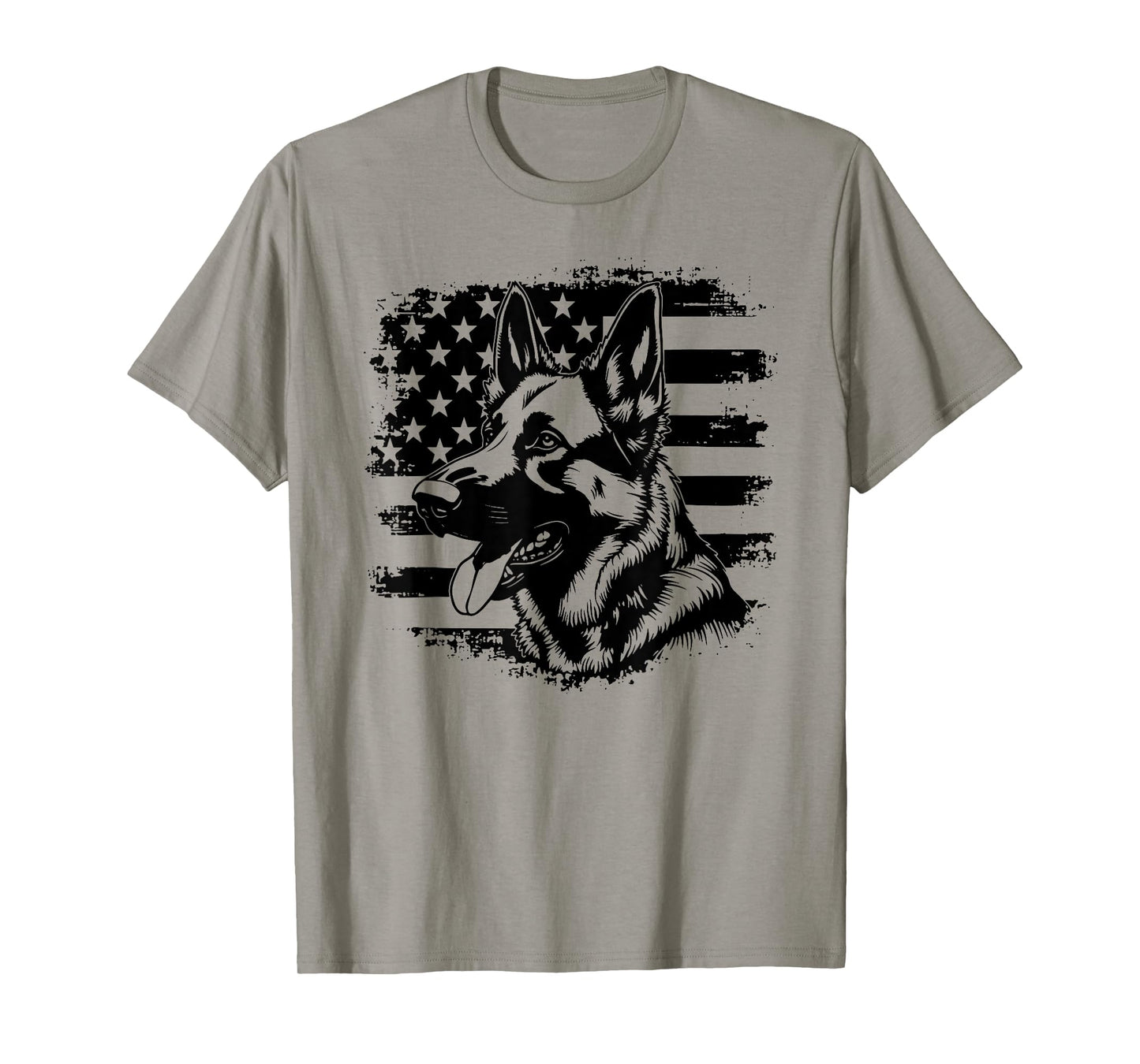 German Shepherd USA Flag Sunglasses Patriotic 4th of july T-Shirt