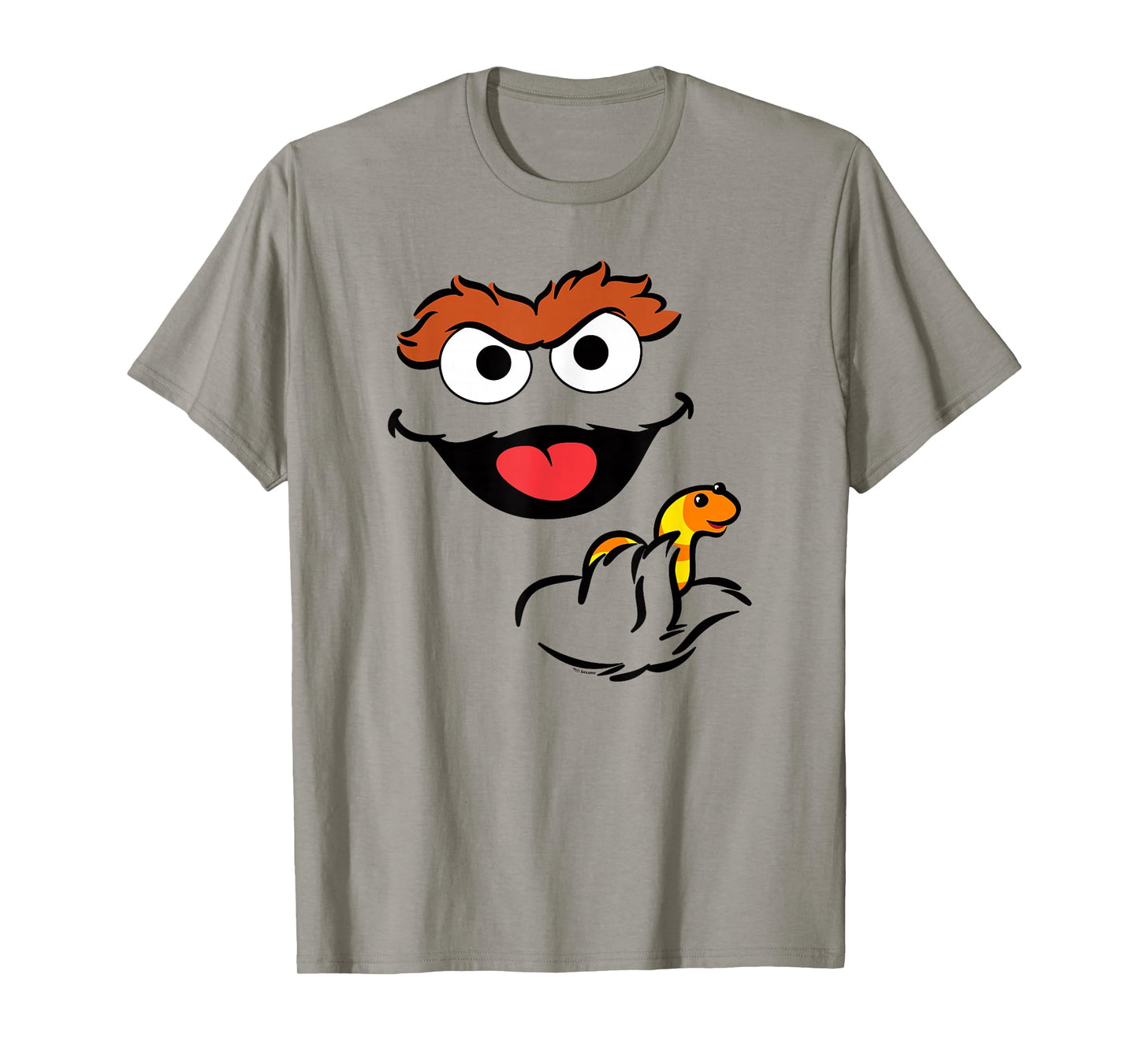 Sesame Street Oscar The Grouch Holding Slimey T-Shirt