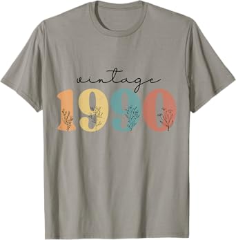 Vintage 1990 Wildflowers Retro 35th Floral Birthday Women T-Shirt
