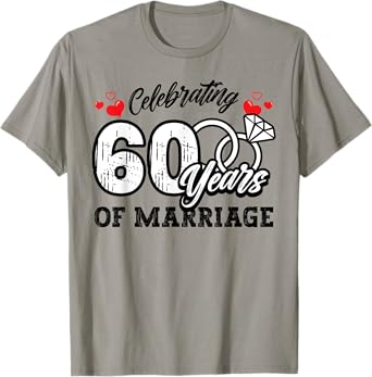 60th Wedding Anniversary Celebrating 60 Years Matching Gift T-Shirt