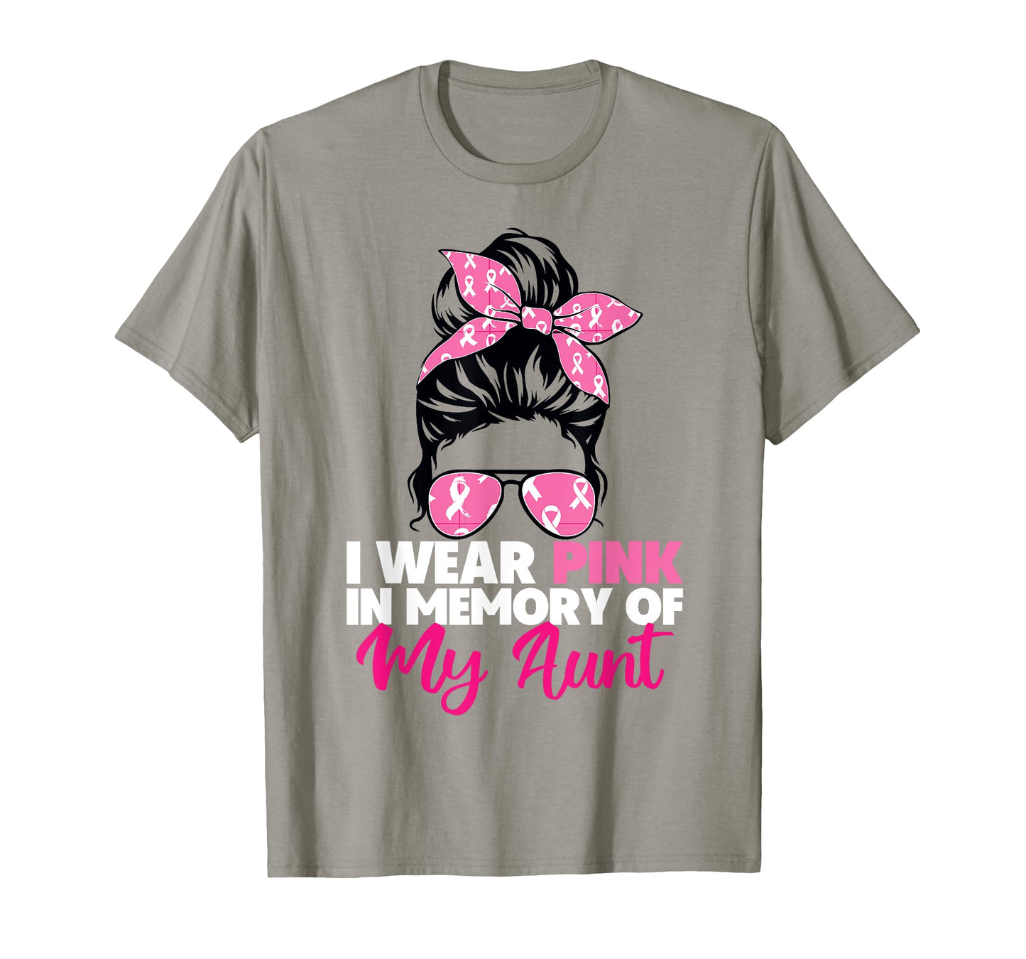 I Wear Pink In Memory Of My Aunt Breast Cancer Awareness T-Shirt