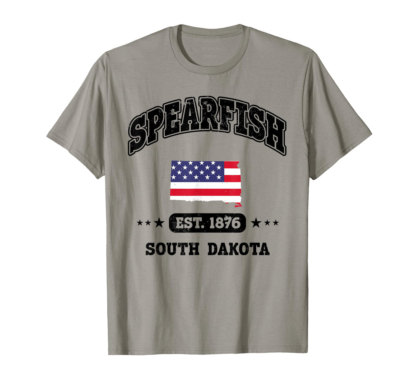 Spearfish South Dakota SD Throwback USA Flag T-Shirt for Women Kids Men