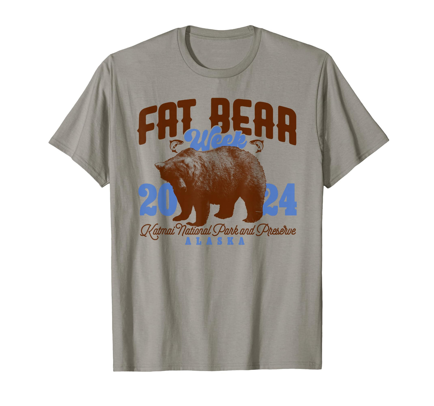 Vintage Fat Bear Week 2024 Funny Bear Meme Animal T-Shirt