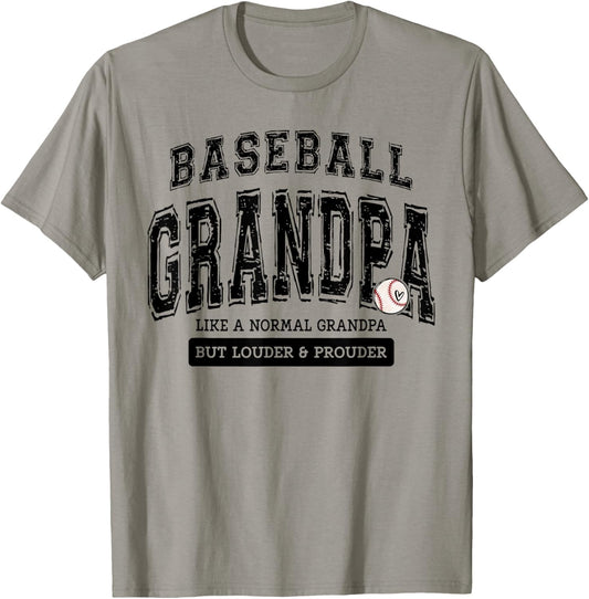 Baseball Grandpa Baseball Father's Day Loud Proud Family T-Shirt