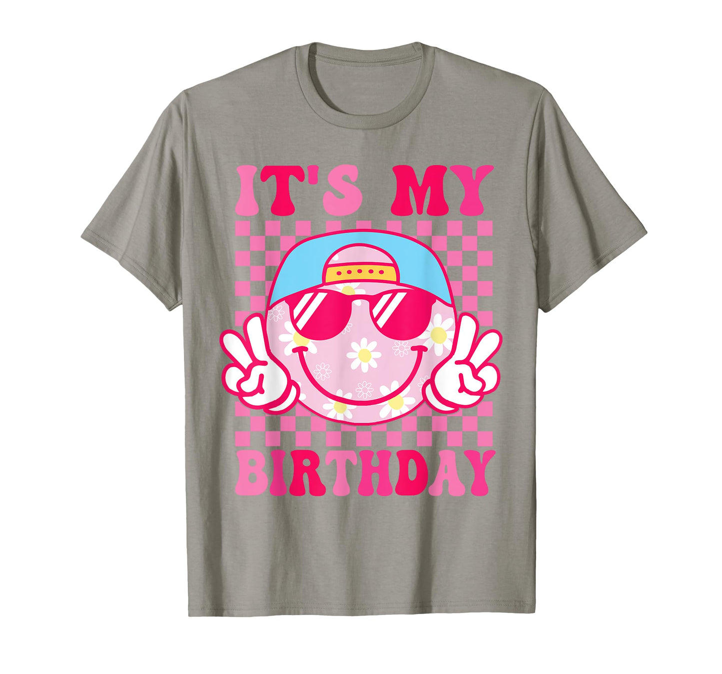 Groovy It's My Birthday Women Teens Girls Kids Bday Party T-Shirt