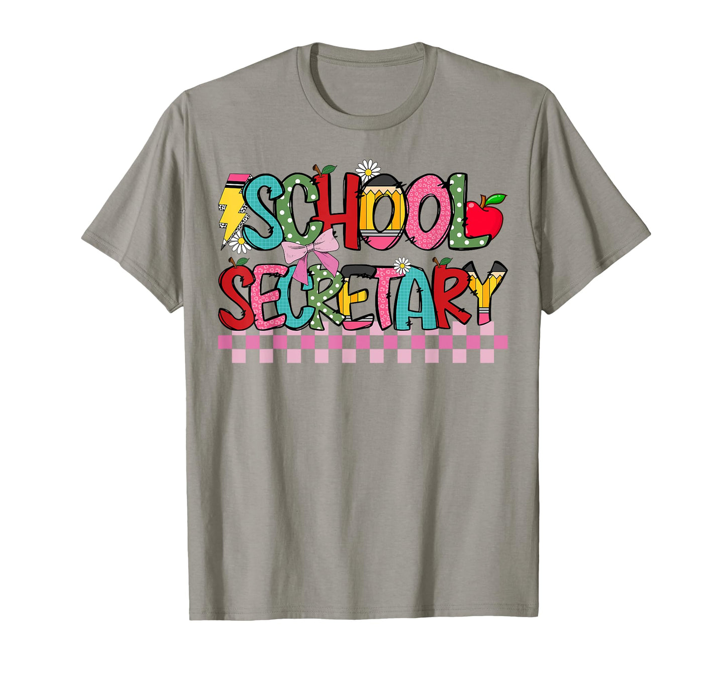 School Secretary Coquette Bow Pencil Cute School Secretary T-Shirt